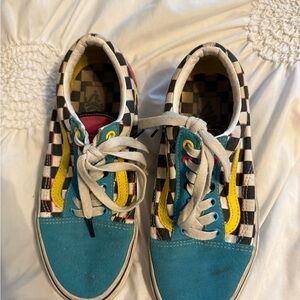 Vans Blue and Yellow Sneakers with Classic Style